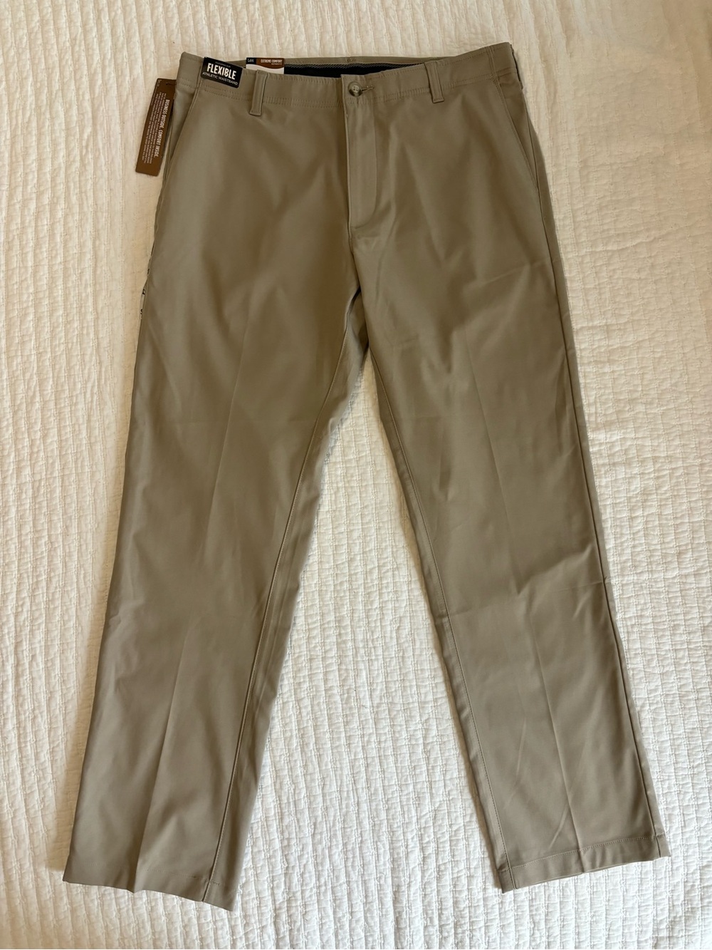 34x32 Flexible Men's Khaki Dress Pants